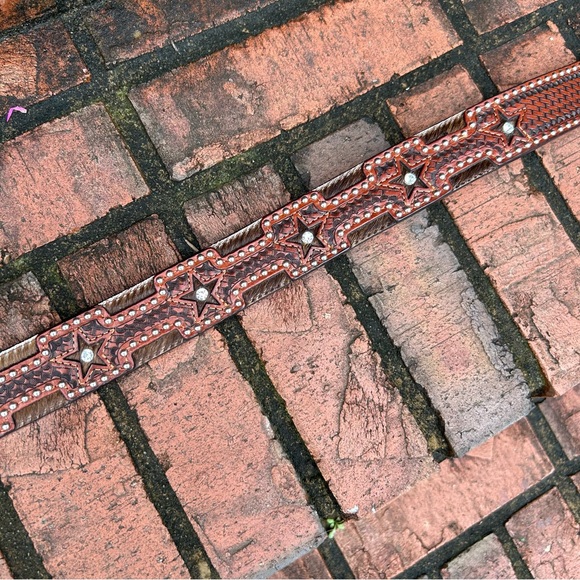 RANGER BELT COMPANY Western Style Stars and Hide Size 30” Hand Tooled  Leather - Picture 11 of 13